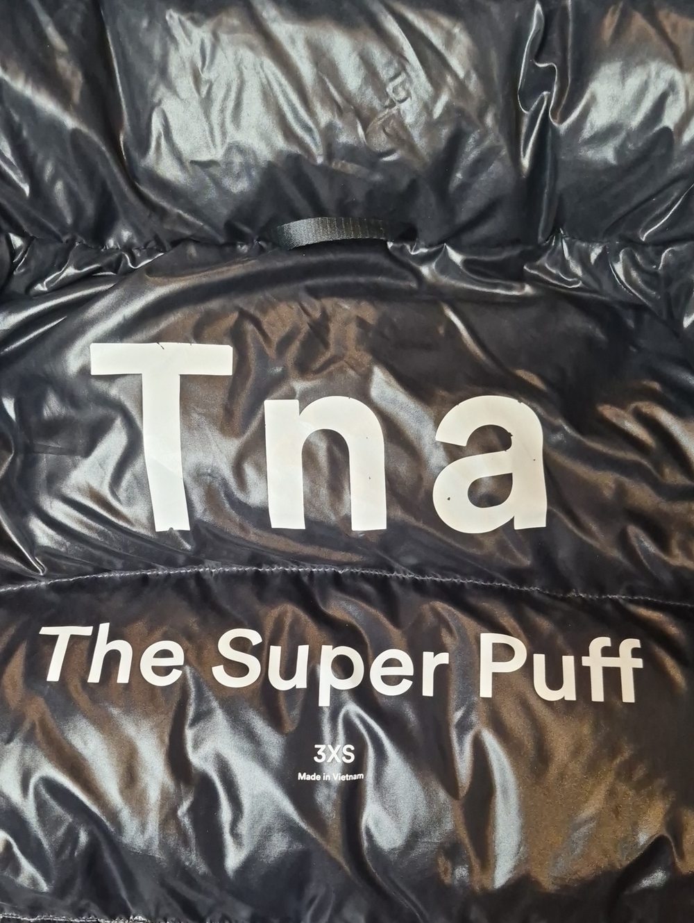 Women's Aritzia TNA Super Puff Hi-Gloss Black Size 3XS - Picture 2 of 11